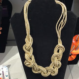 Gold Knot Necklace Set